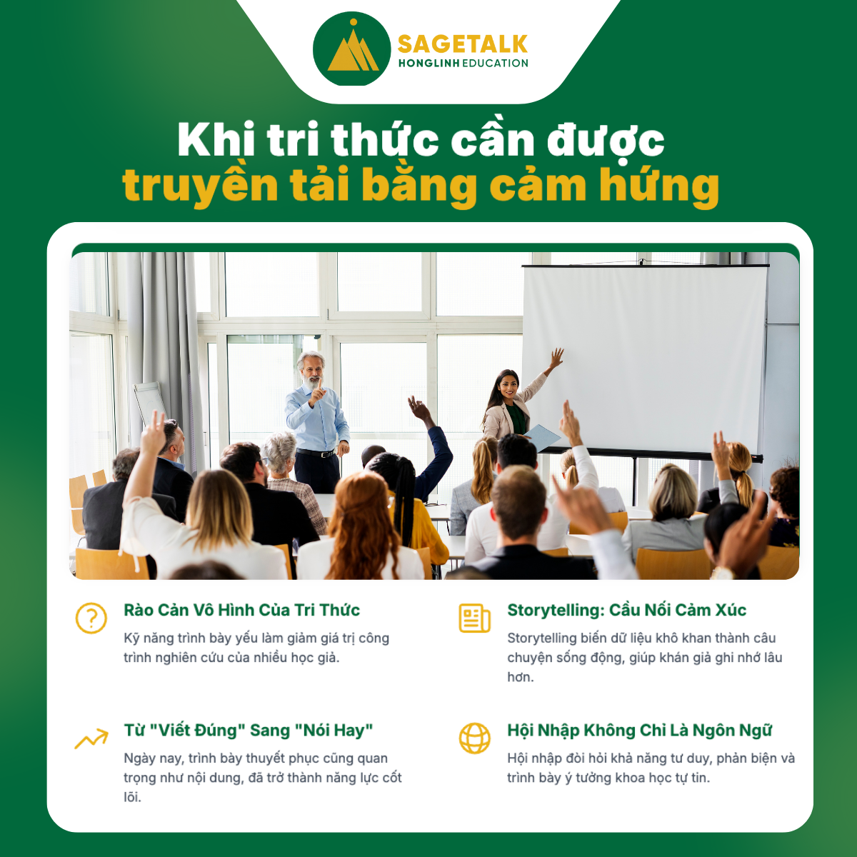 Làm Chủ Tiếng Anh Thuyết Trình Học Thuật – Khi Tri Thức Cần Được Truyền Tải Bằng Cảm Hứng